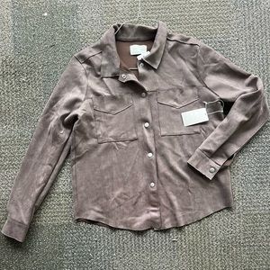 Brown Suede Shacket - NEW, UNWORN